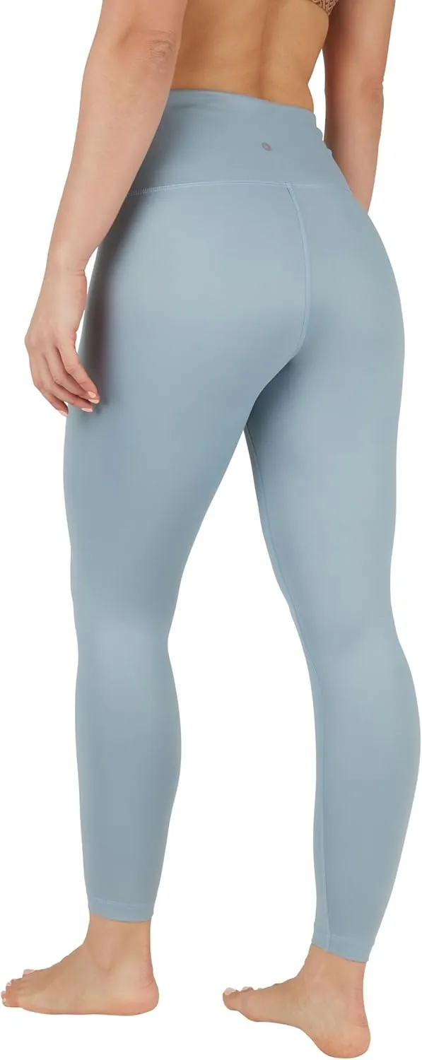 90 Degree By Reflex Womens High Waist High Shine Faux Leather Ankle Leggings