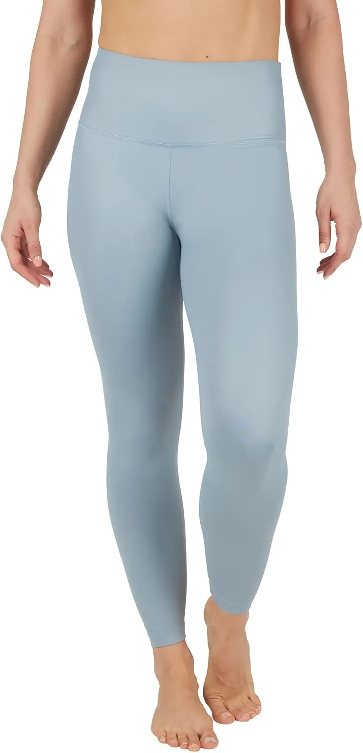 90 Degree By Reflex Womens High Waist High Shine Faux Leather Ankle Leggings