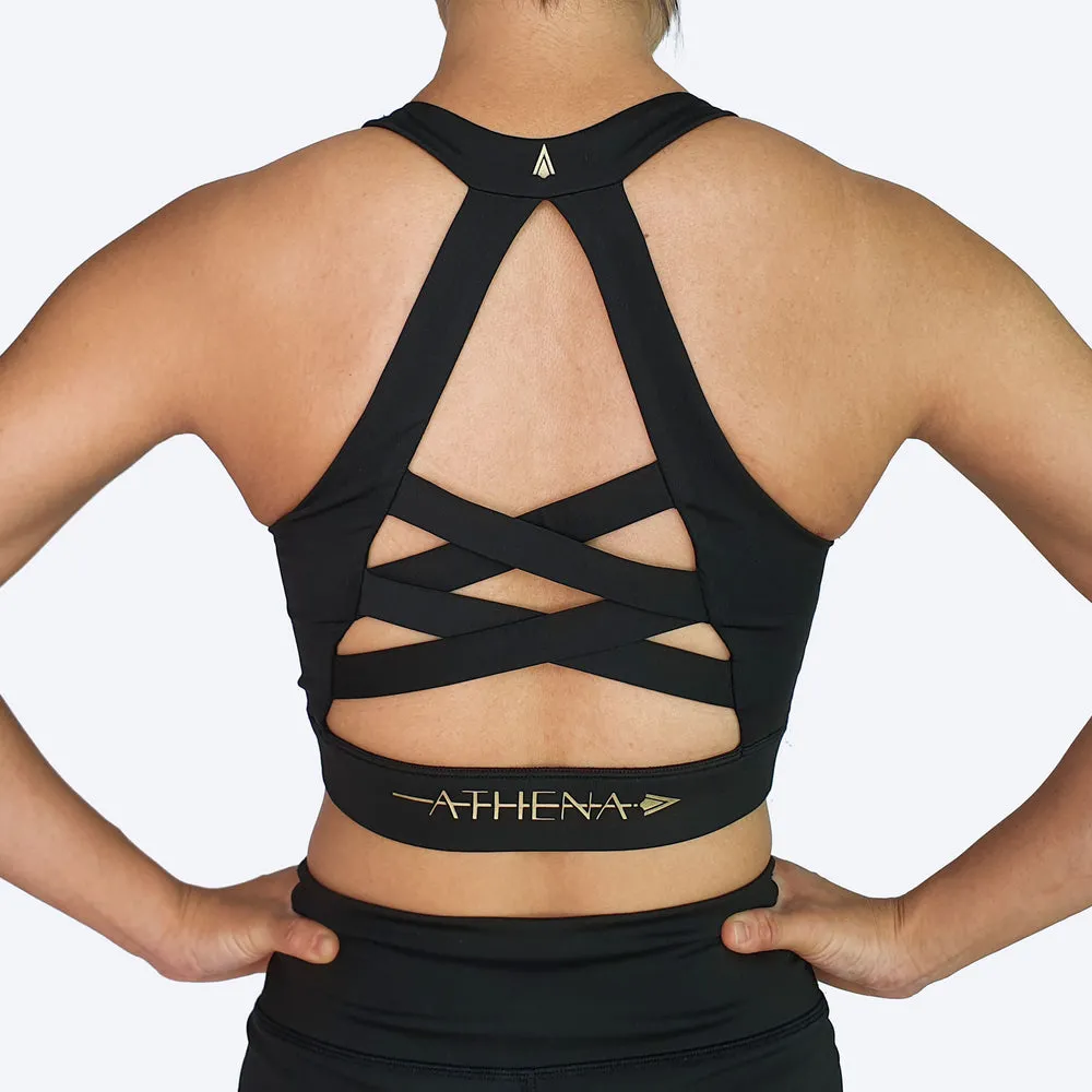 ATHENA FIGHTWEAR ATHENA SPORTS BRA (BLACK)
