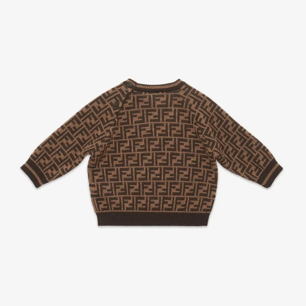 BABY LS BEAR SWEATER WITH FF ALLOVER