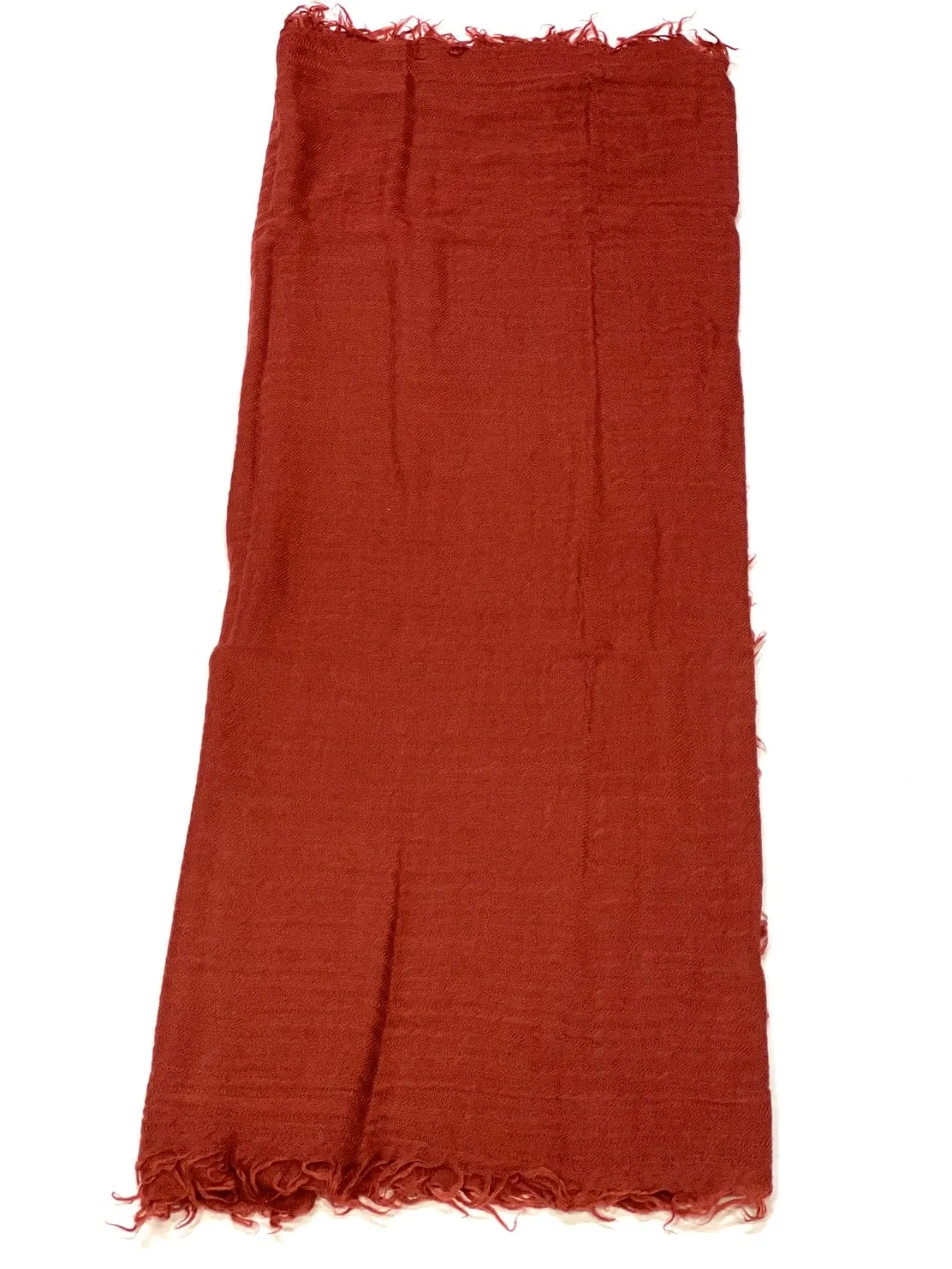 Bjorn Wool Scarf/Wrap - Rust
