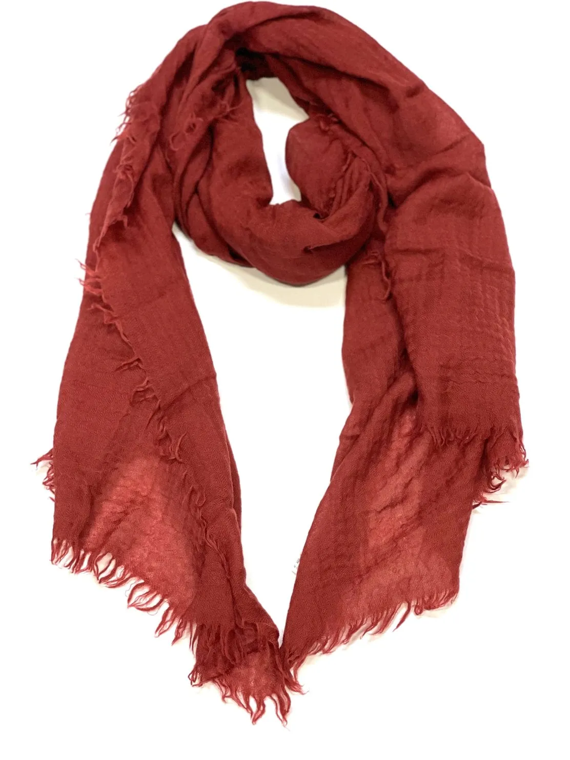 Bjorn Wool Scarf/Wrap - Rust