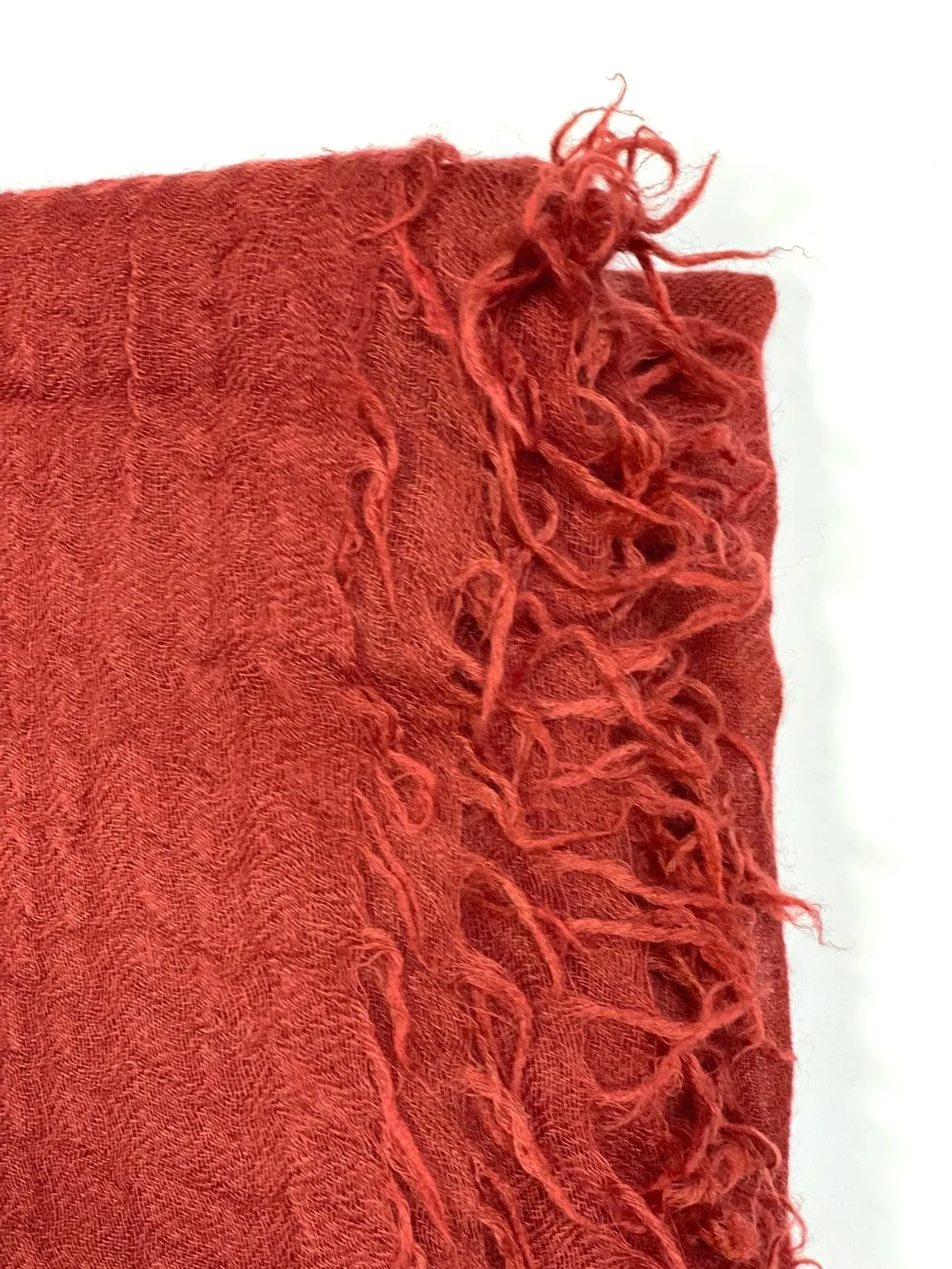 Bjorn Wool Scarf/Wrap - Rust