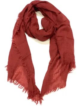 Bjorn Wool Scarf/Wrap - Rust