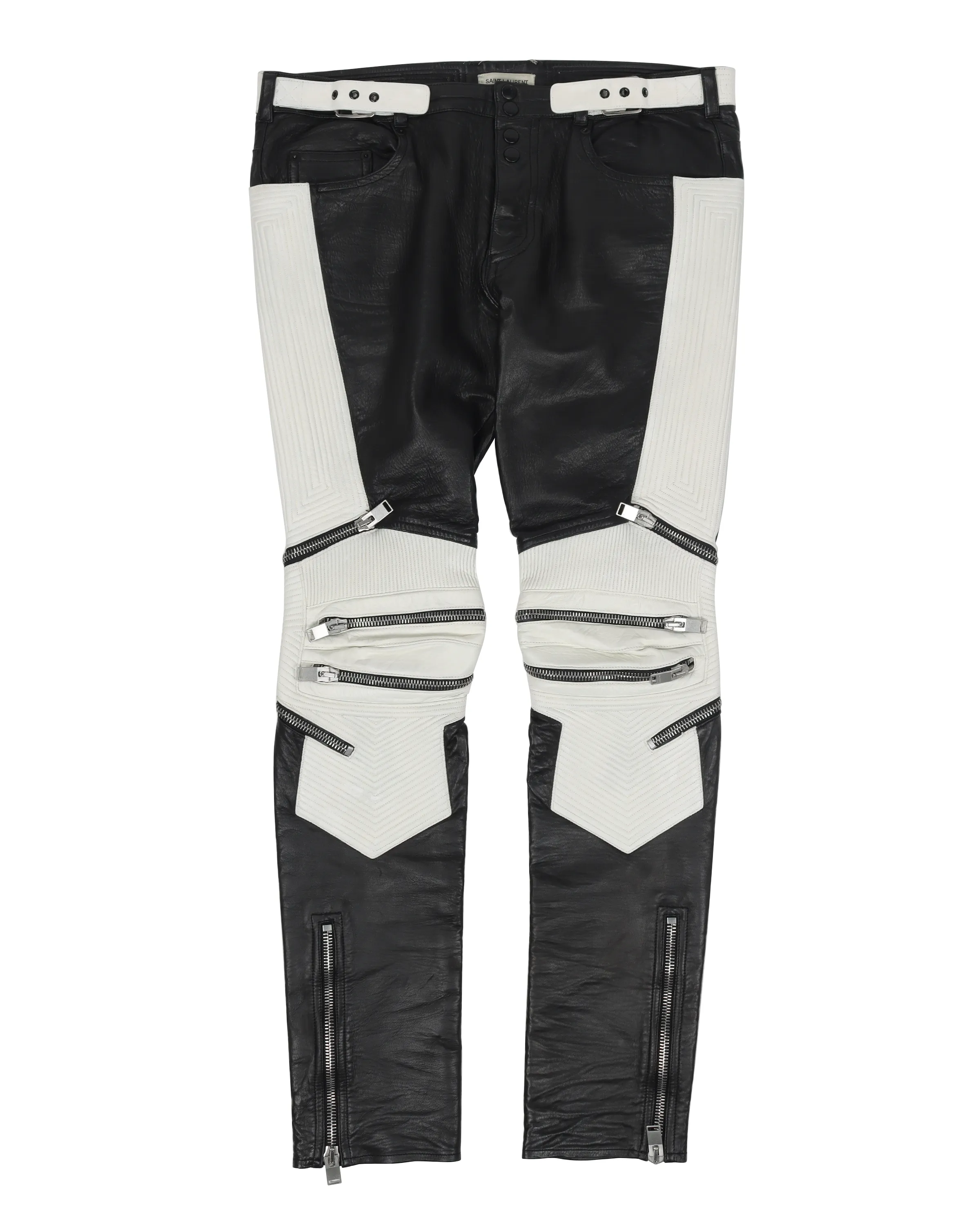 Black/White Leather Moto Pant (2013)