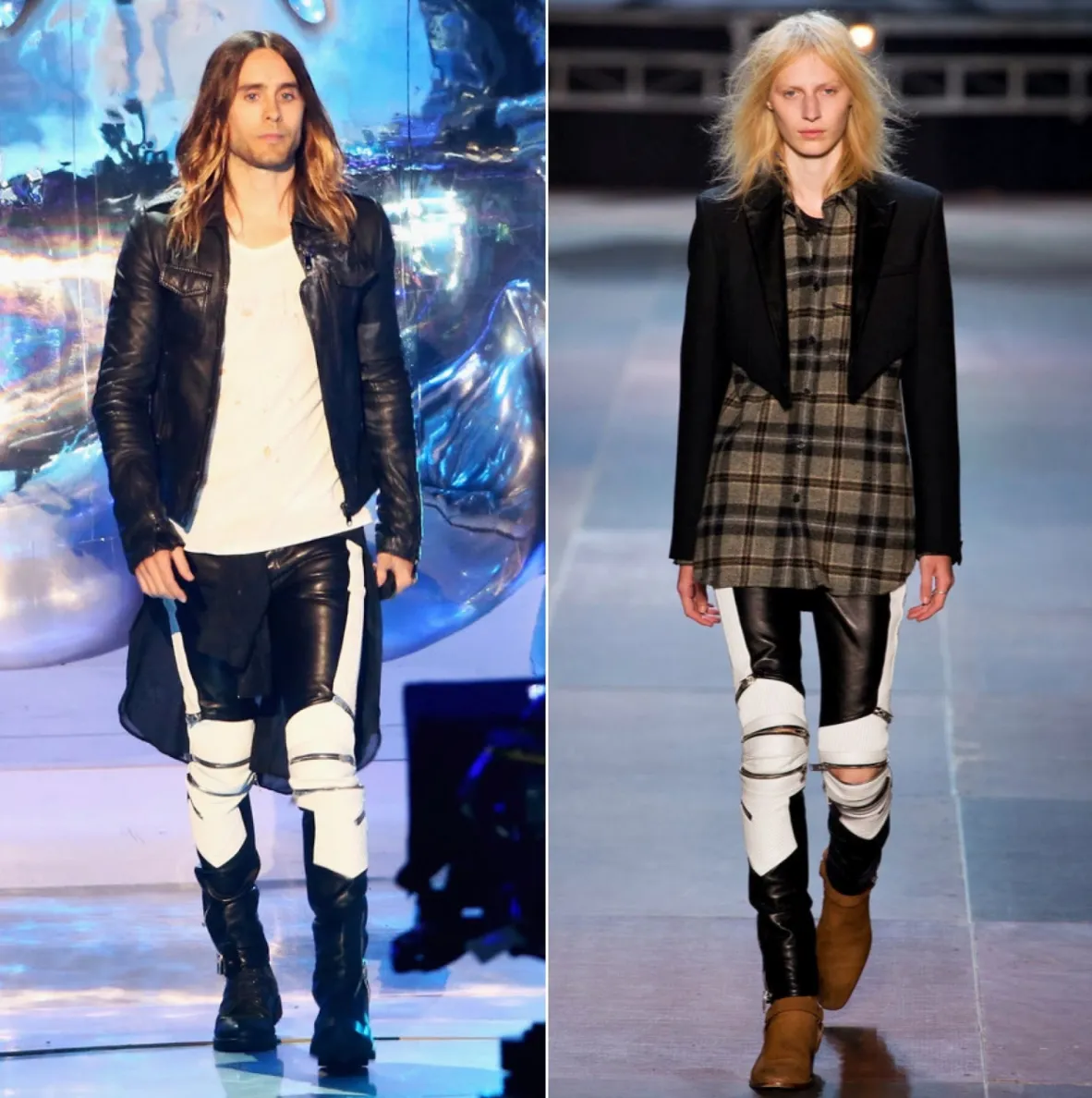 Black/White Leather Moto Pant (2013)