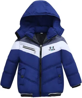 Boys Down Jacket Windproof Warm Parka Padded Thick Outerwear Winter Fleece Lined Thicken Outdoor Clothes for Kids