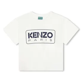 Boys White Kenzo Paris Logo T-Shirt