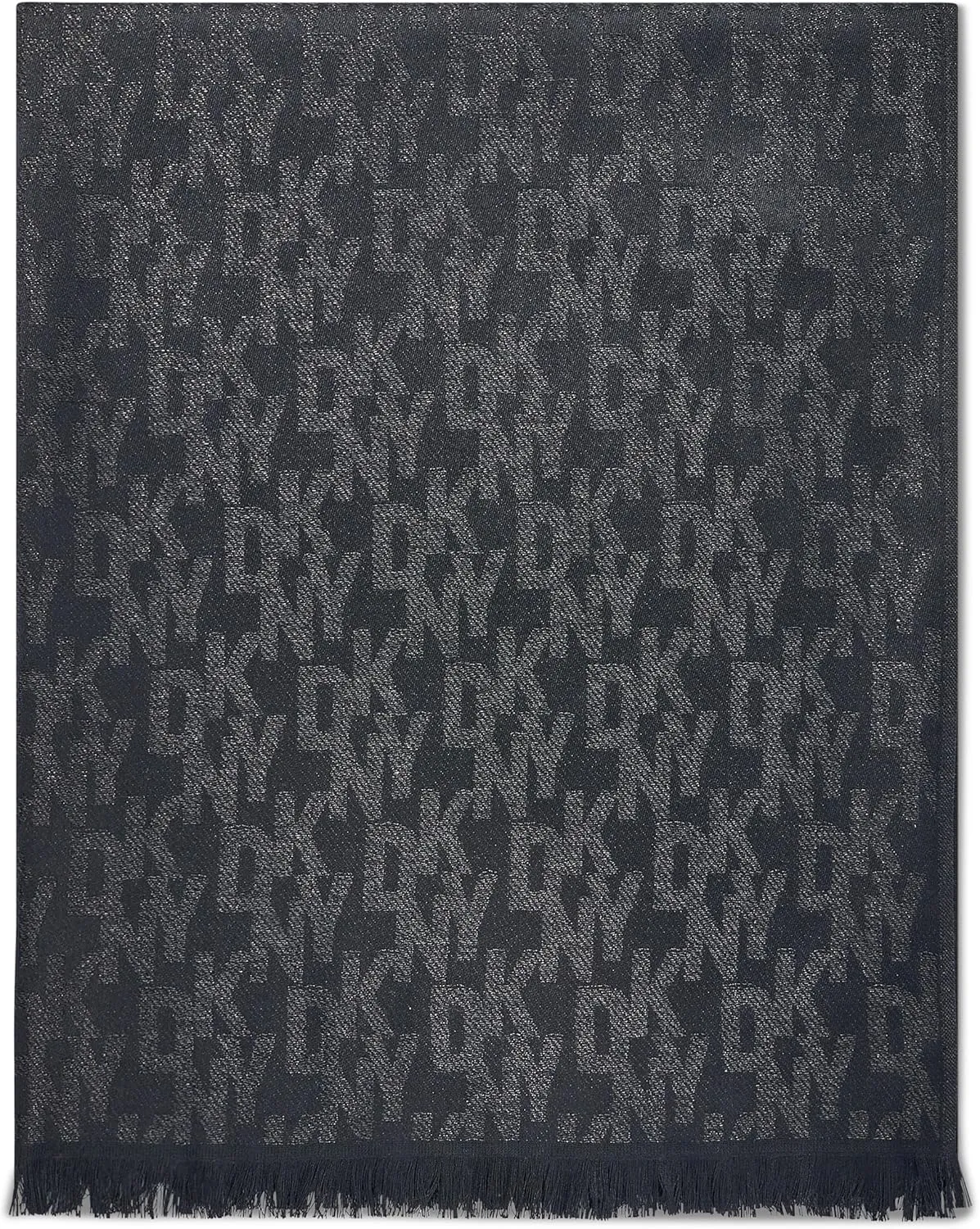 DKNY womens Oversized Eyelash Fringe Lurex Scarf