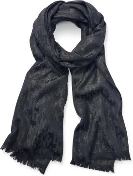 DKNY womens Oversized Eyelash Fringe Lurex Scarf