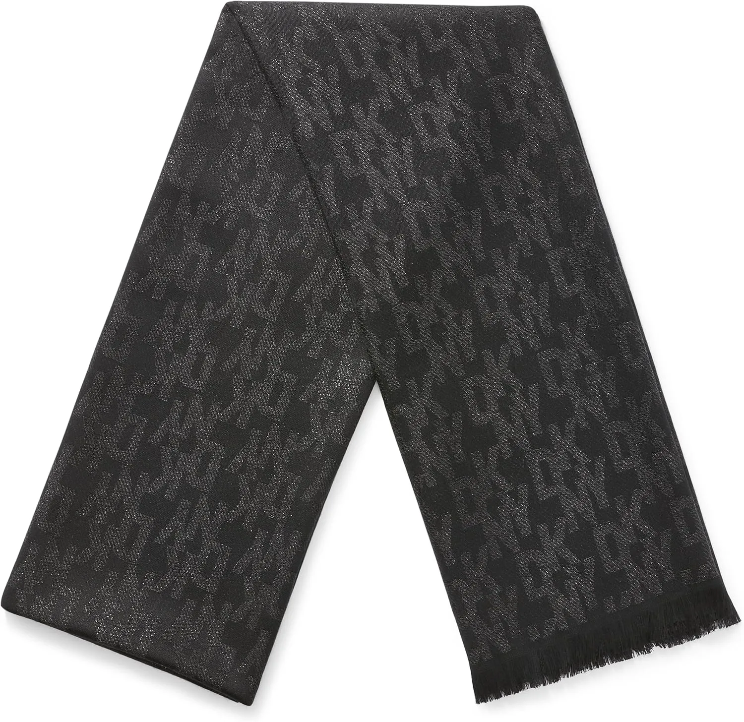 DKNY womens Oversized Eyelash Fringe Lurex Scarf