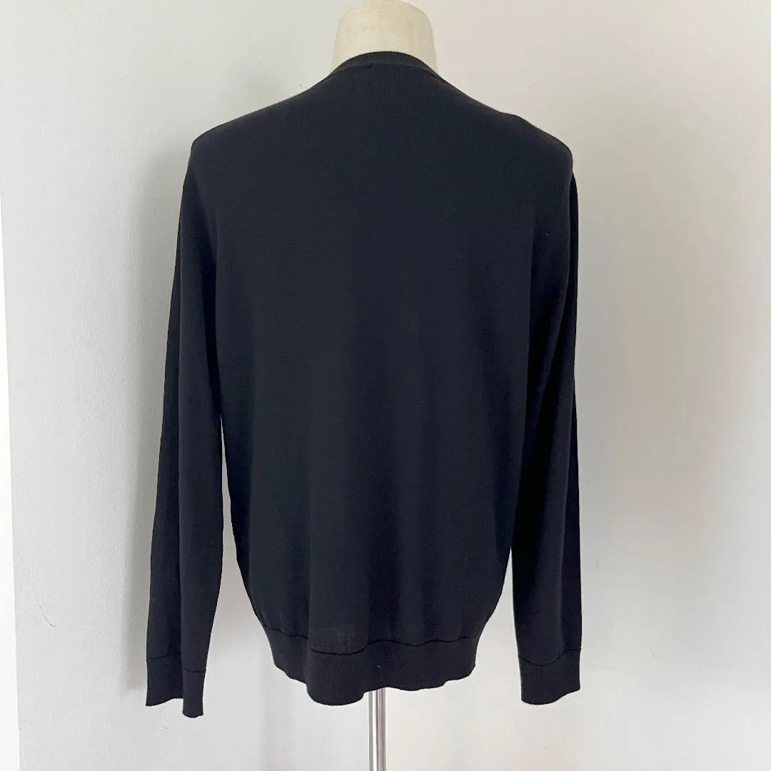 Fendi Black Logo Wool Sweater