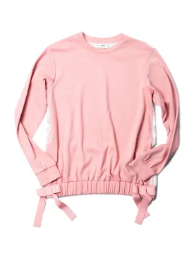 Fendi Logo Cotton Striped Floral Sweatshirt Blush Pink