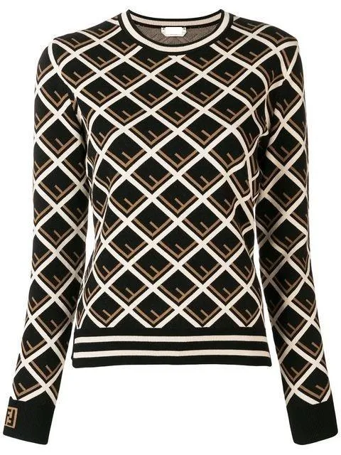 FF Logo Knit Sweater and Skirt Set