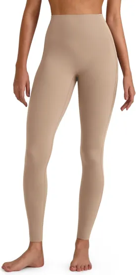 G4Free BareFeel Yoga Pants for Women Seamless Waistband Yoga Leggings Workout Biker Leggings with Pockets 25" 27" 29"