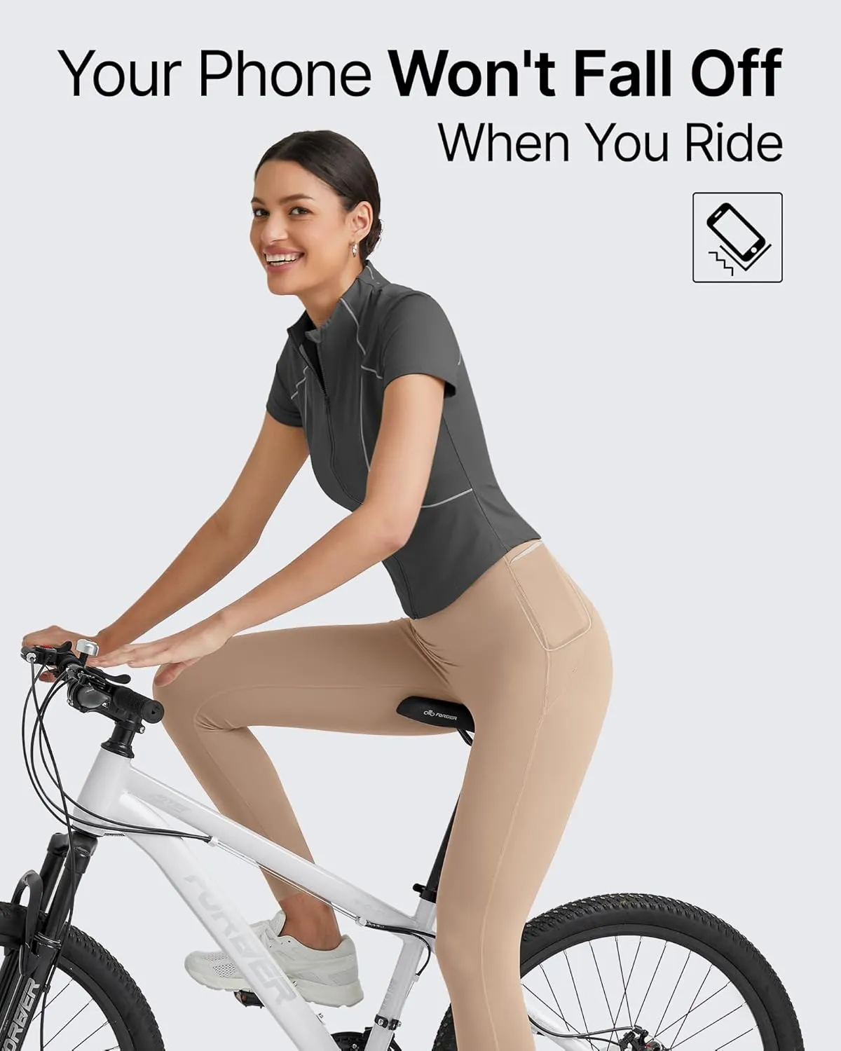 G4Free BareFeel Yoga Pants for Women Seamless Waistband Yoga Leggings Workout Biker Leggings with Pockets 25" 27" 29"