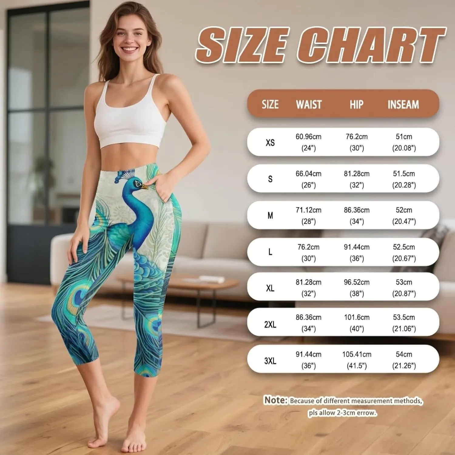Galaxy High Waisted Capri Leggings for Women, Lotus Mandala Tummy Control Yoga Pants Butterfly Stretchy Leggings