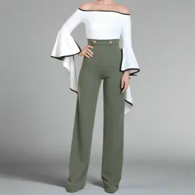 Gold Buttons Pants