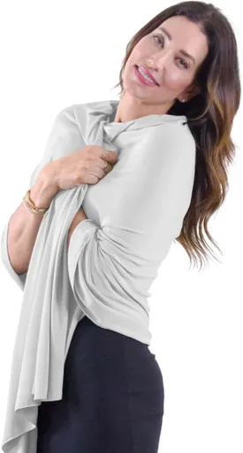 Happyluxe Travel Shawl Wraps for Women - 68x35in Wrap. Lightweight Pashmina, Airplane Travel Blanket Scarf. Made In USA