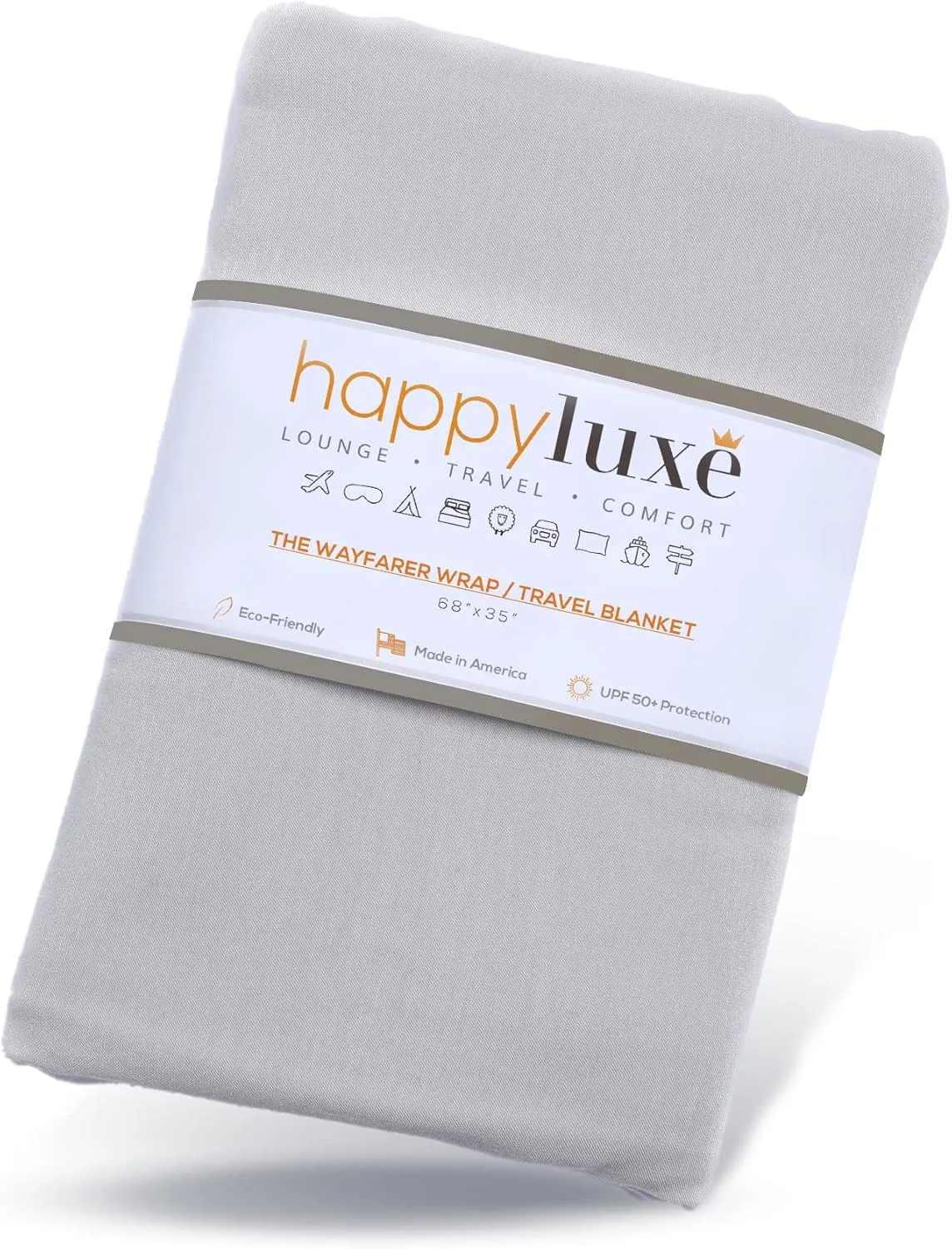 Happyluxe Travel Shawl Wraps for Women - 68x35in Wrap. Lightweight Pashmina, Airplane Travel Blanket Scarf. Made In USA