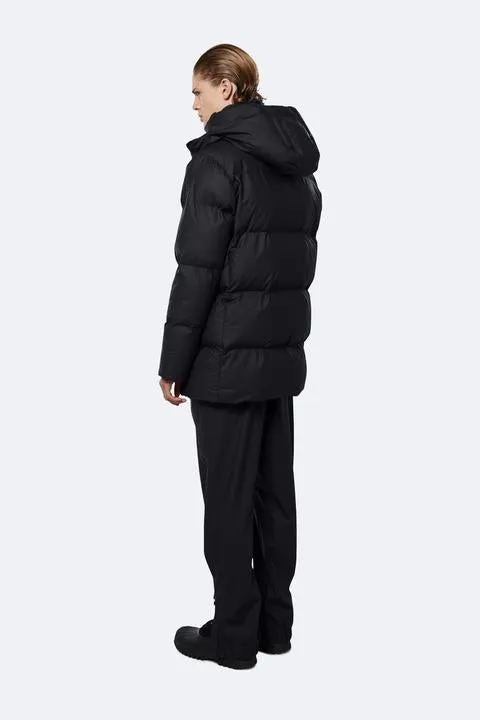 Hooded Puffer Coat - Black