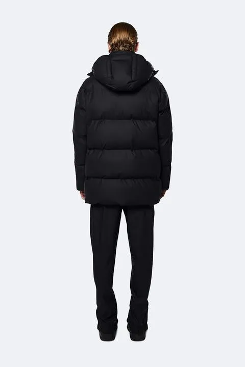 Hooded Puffer Coat - Black