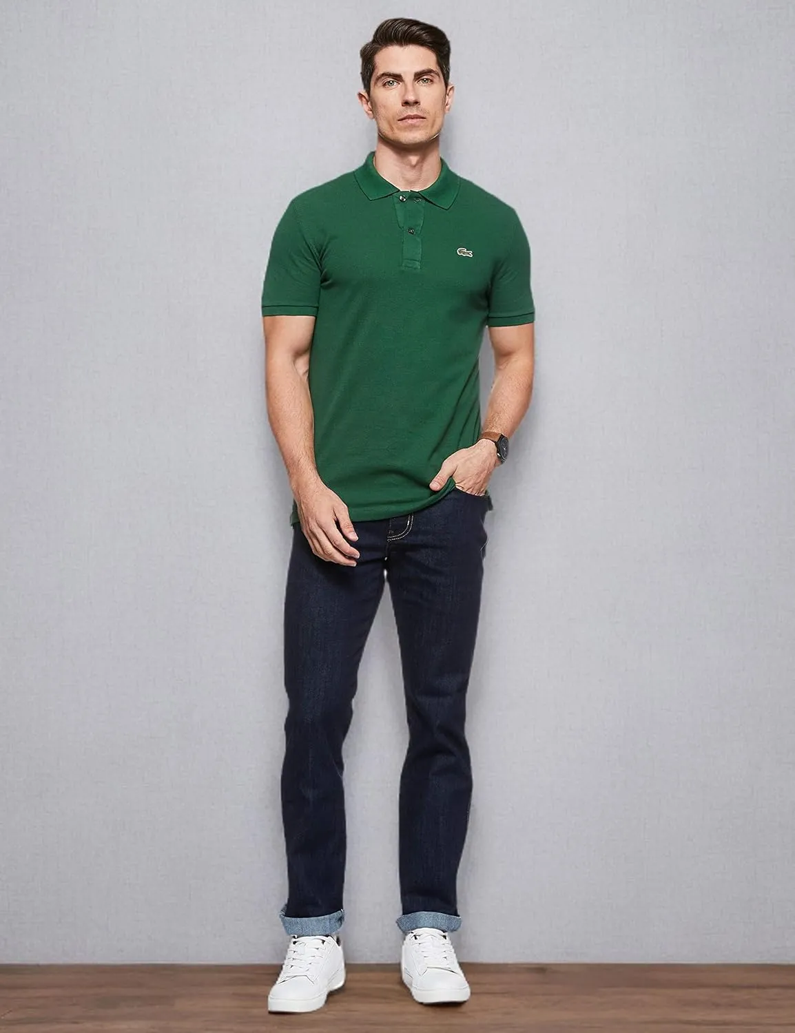 Lacoste Men's Legacy Classic Pique Slim Fit Short Sleeve Polo Shirt