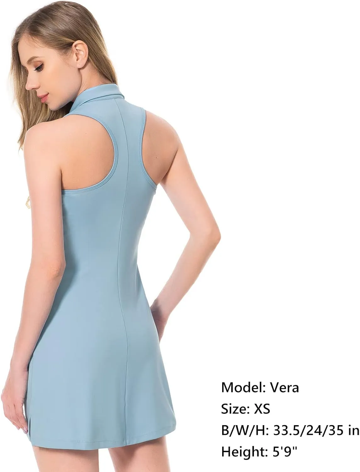 Lightbare Womens Polo Tennis Dress Golf Collar Dresses with Built-in Bra & Detachable Shorts UPF 50  Quick Dry for Exercise