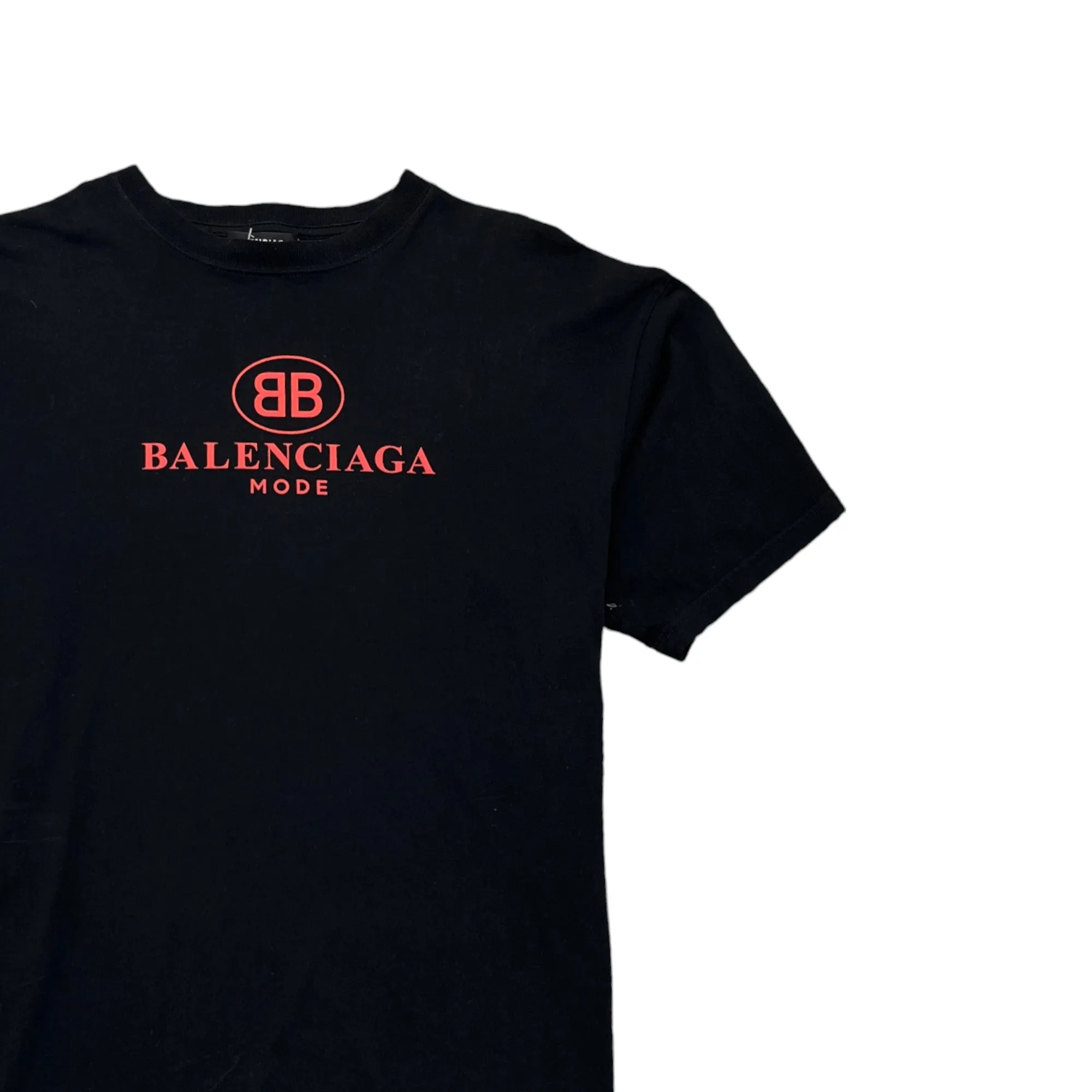 Men's Oversized Logo T-Shirt Black Size XS