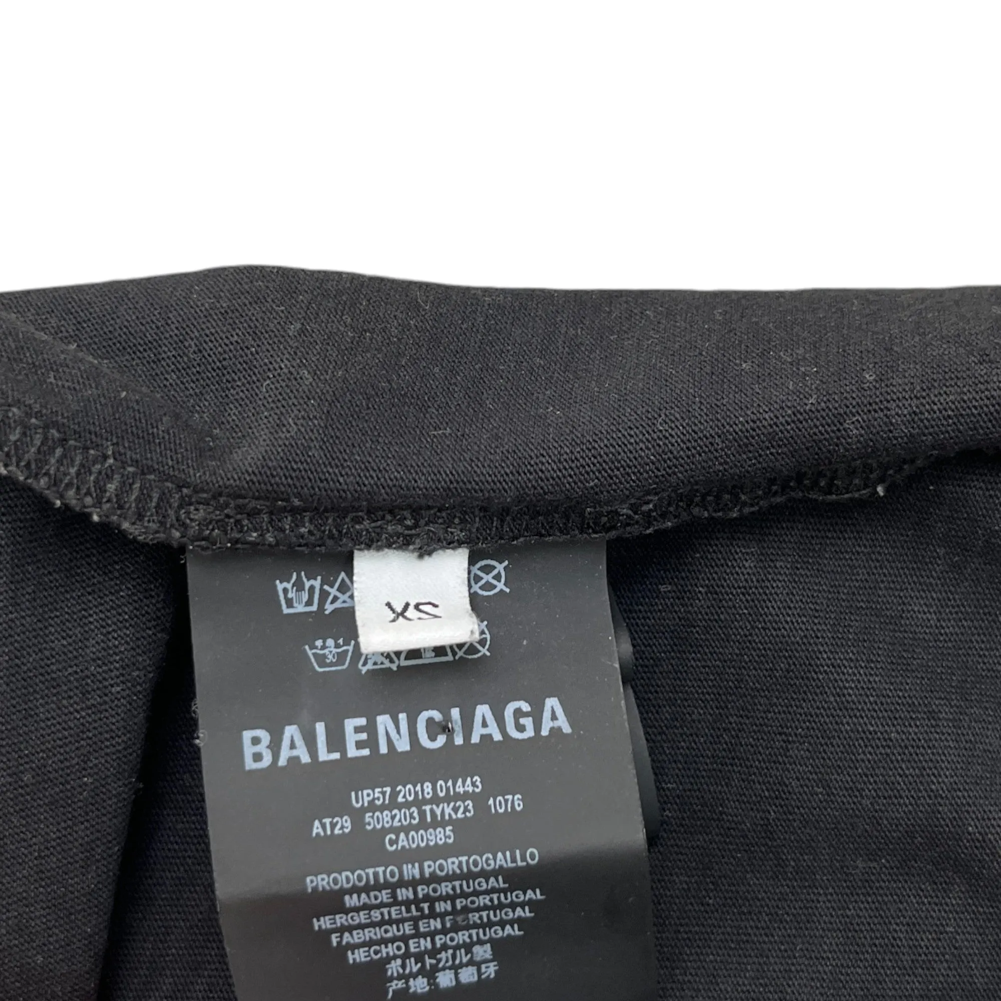 Men's Oversized Logo T-Shirt Black Size XS