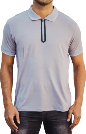 Merino Wool Polo Shirts for Men for Work Sport, Lightweight Breathable Moisture Wicking Mens Polo Shirt Short Sleeve