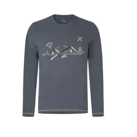 MONTURA SPORTY 2 MAGLIA A MANICHE LUNGHE - COLORE: PIOMBO/GIALLO FLUO