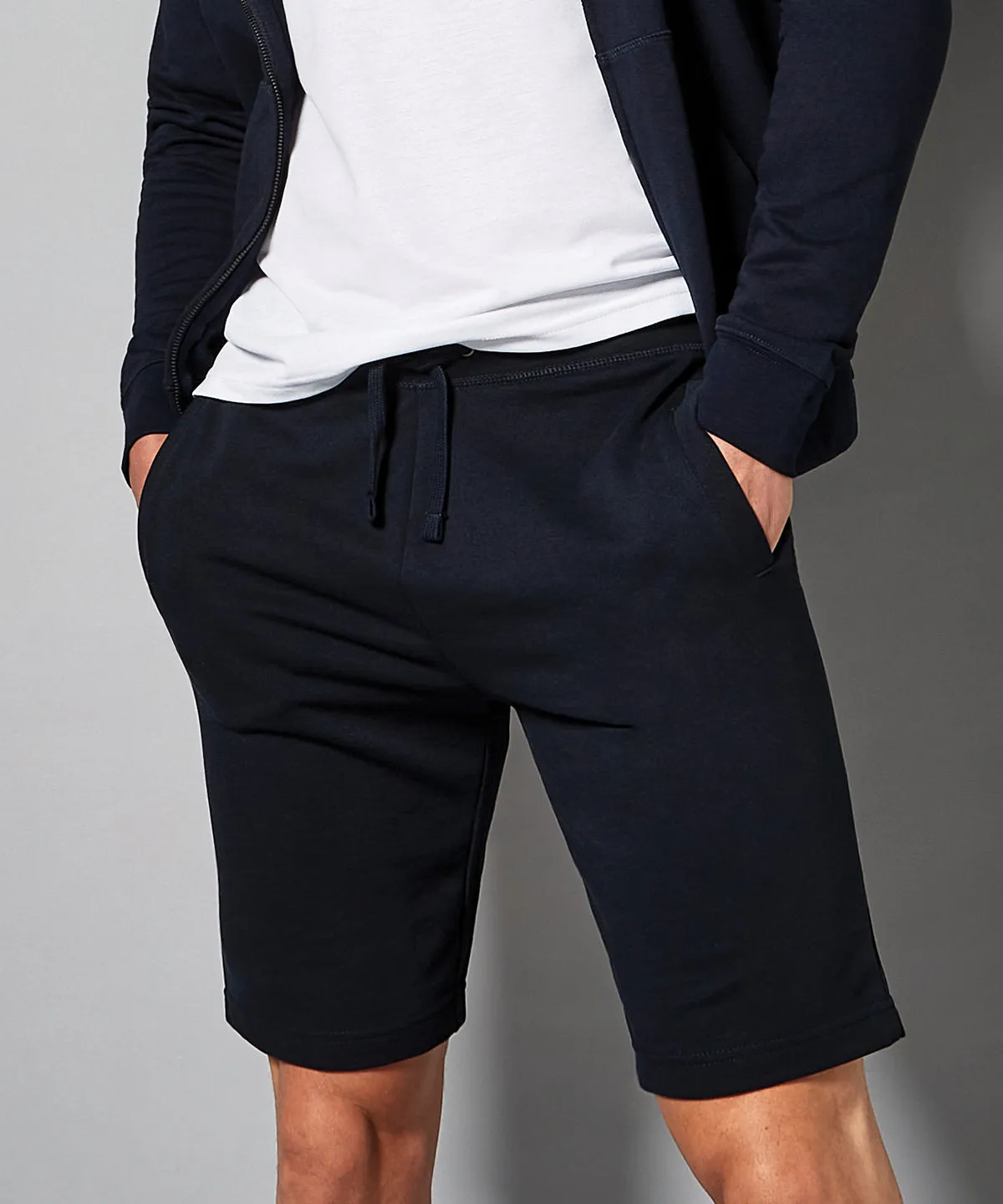 Navy - Sweat shorts (slim fit)