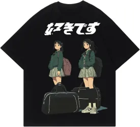 Oversized Graphic Tees Men Vintage Y2K Print Shirts Streetwear Unisex Harajuku T-Shirts