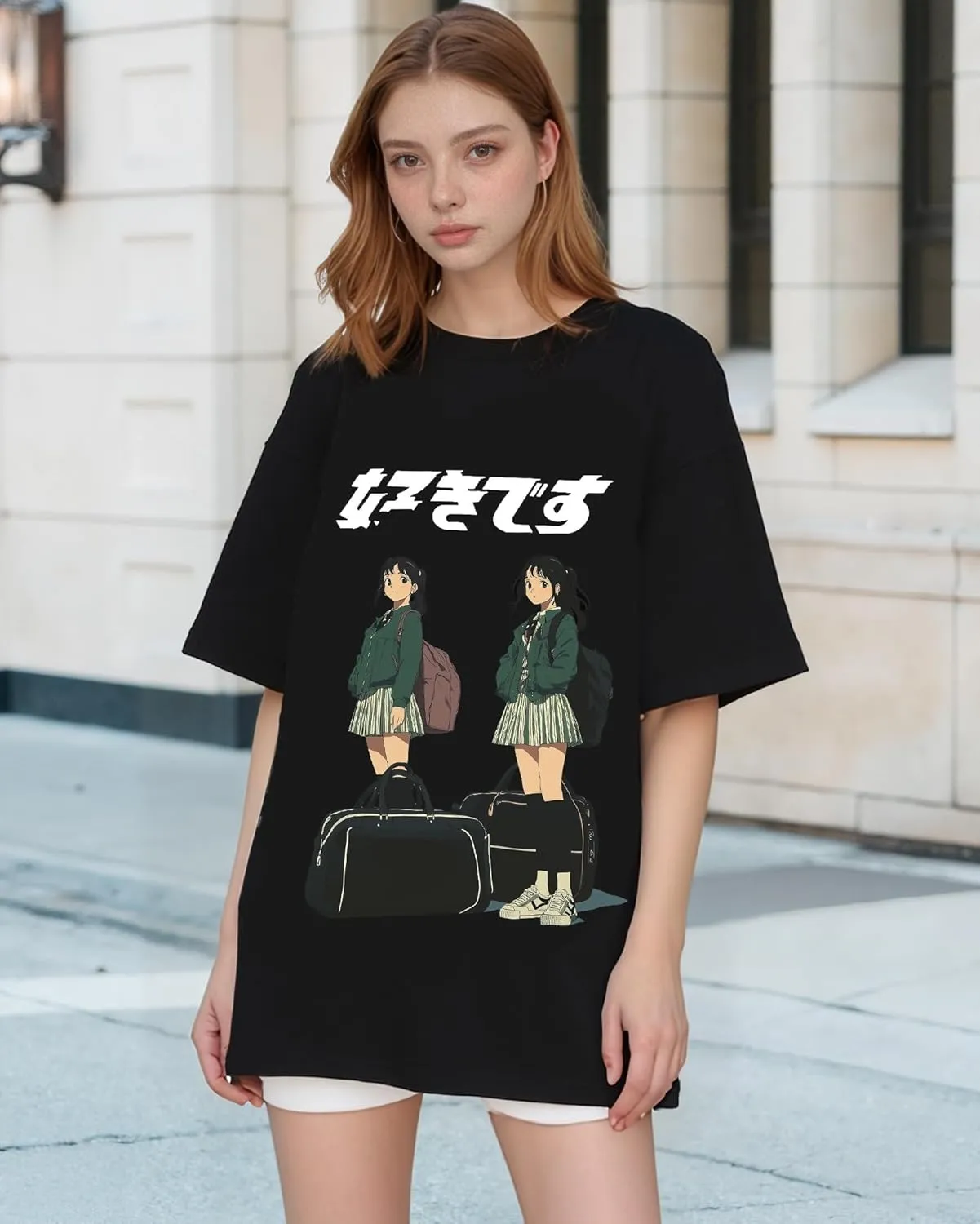 Oversized Graphic Tees Men Vintage Y2K Print Shirts Streetwear Unisex Harajuku T-Shirts
