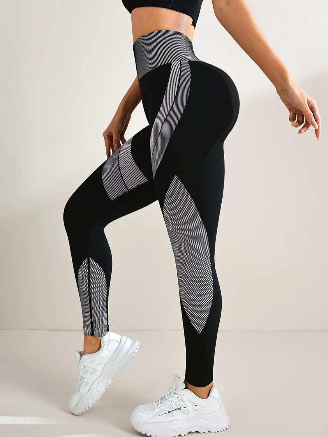Regular and Plus Size Leggings for Women,Seamless Scrunch Butt Lifting High Waisted Leggings Tummy Control Yoga Pants