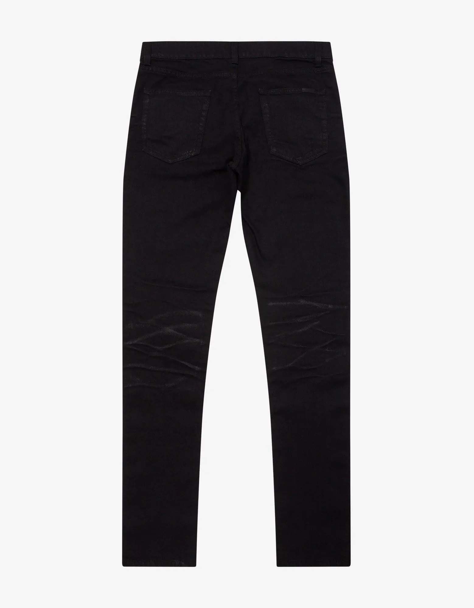 Saint Laurent Black Skinny Jeans with Silver Coating