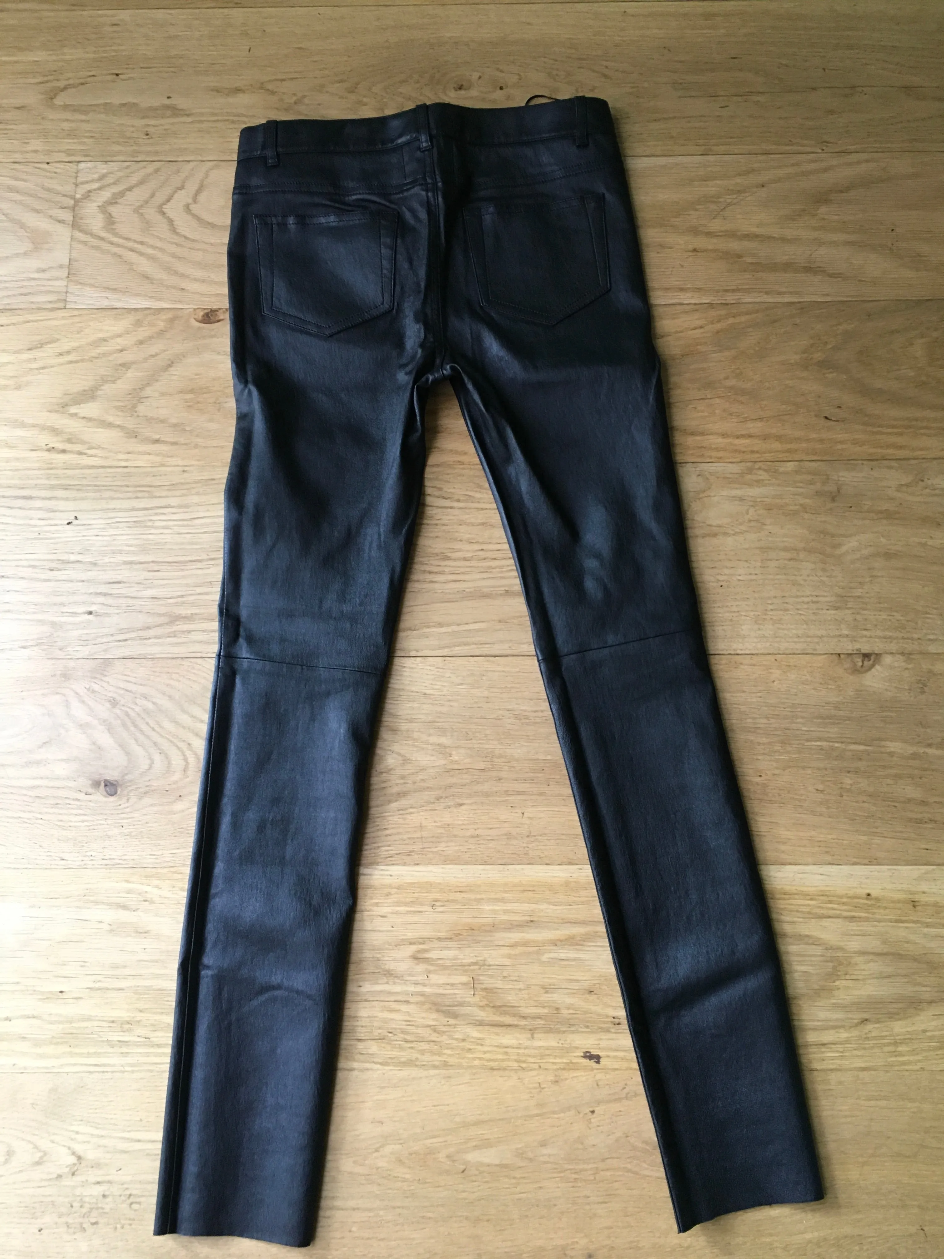 Saint Laurent SOLD OUT Black Leather skinny pants trousers F 38 UK 10 US 6 Ladies
