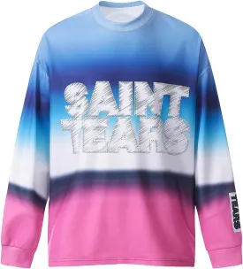 Saint Vintage Long Sleeve Crewneck Graphic Tee Casual Streetwear Oversized Pullover Fashion Top