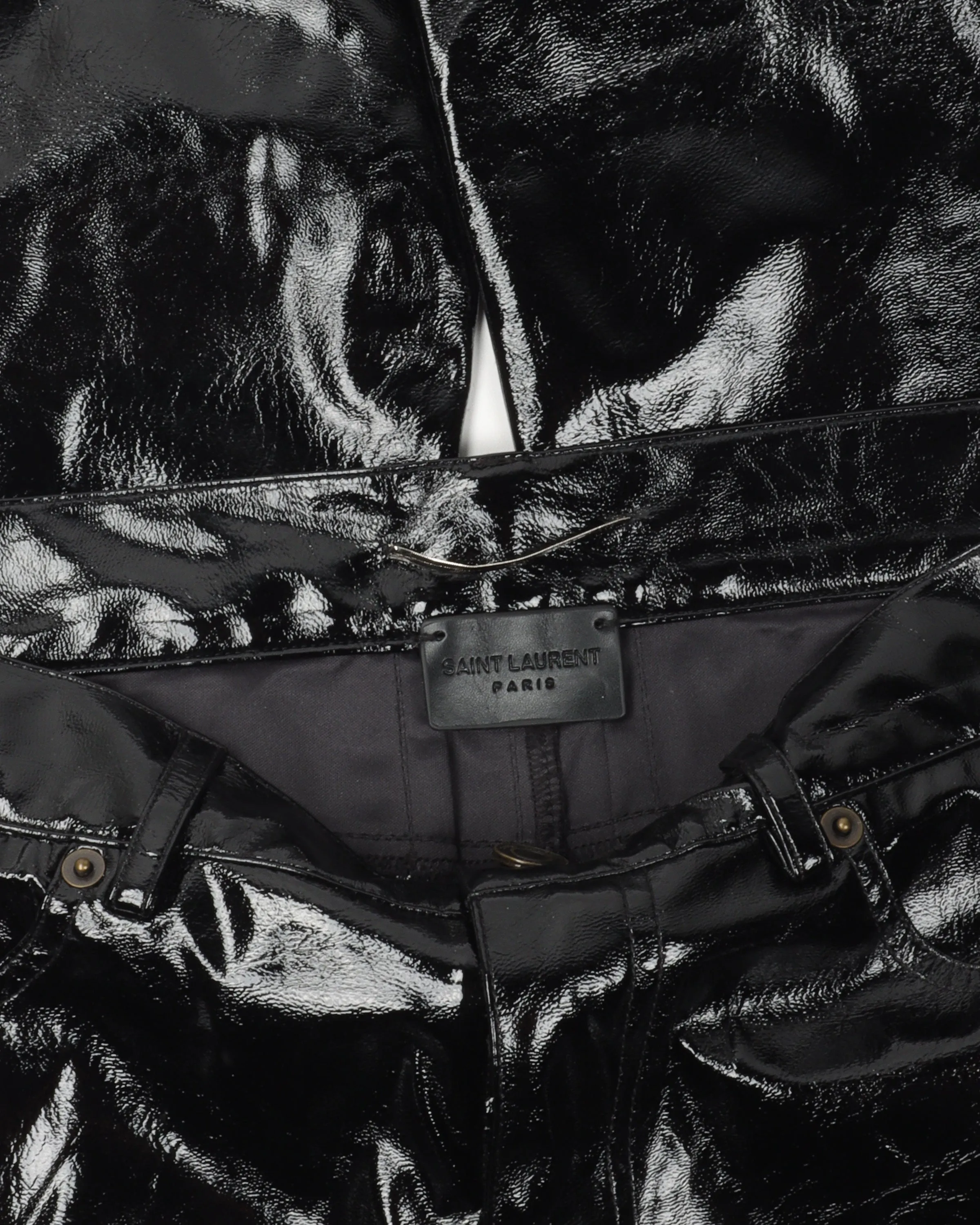Shiny Faux Leather Pants