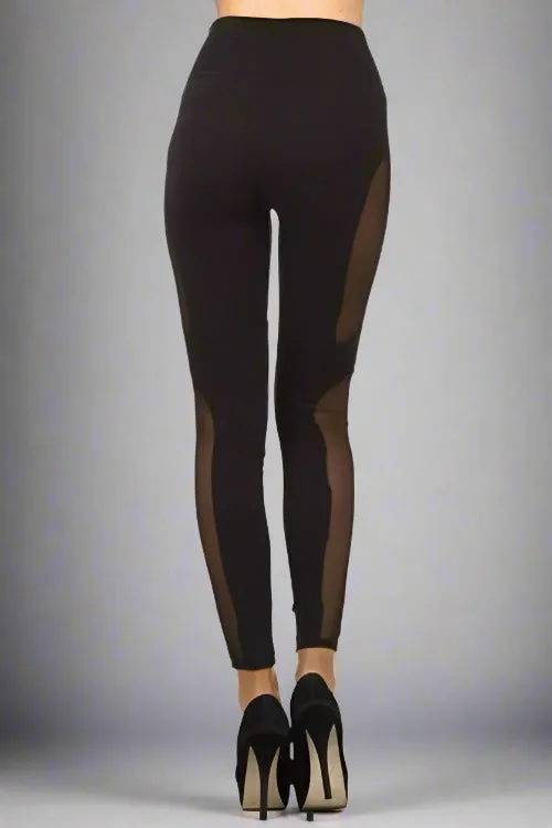 Side Mesh High Waist Leggings
