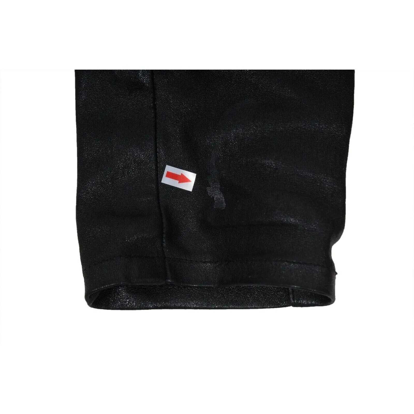 Skinny Lambskin Leather Jeans Black Pants Hedi
