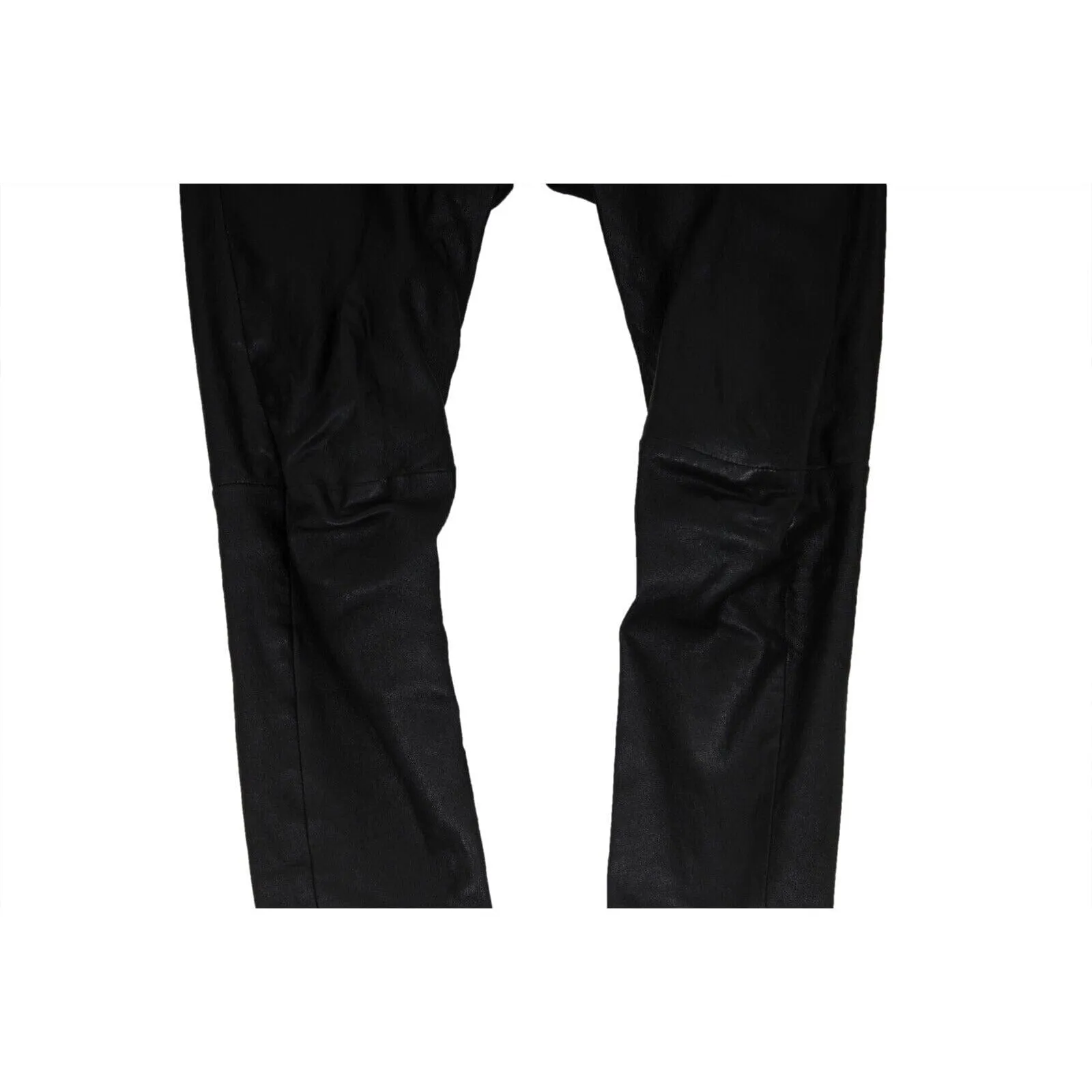 Skinny Lambskin Leather Jeans Black Pants Hedi