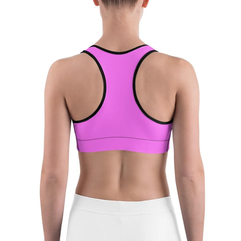 Solid Baby Pink Sports Bra