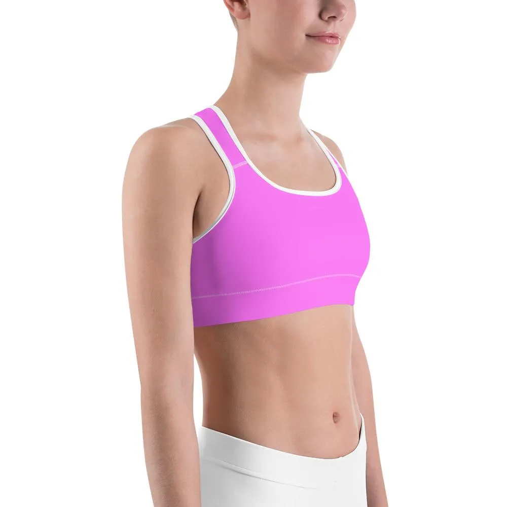 Solid Baby Pink Sports Bra