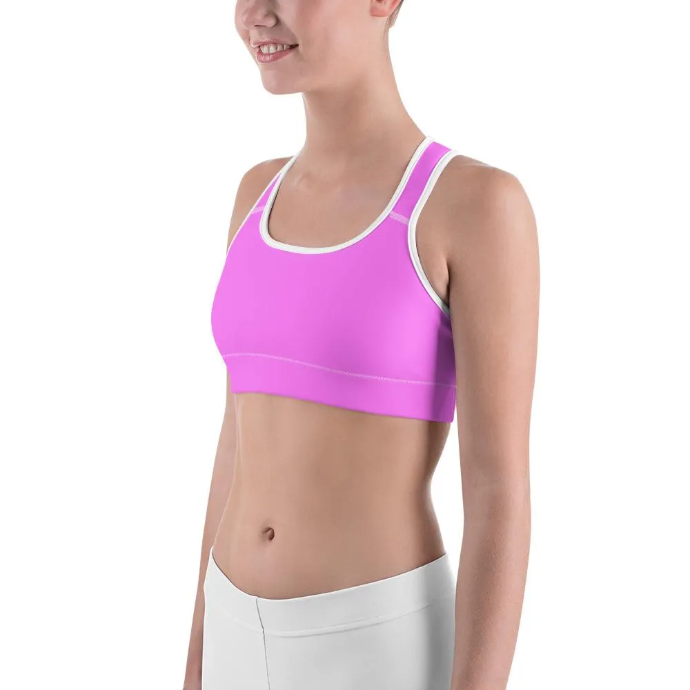 Solid Baby Pink Sports Bra