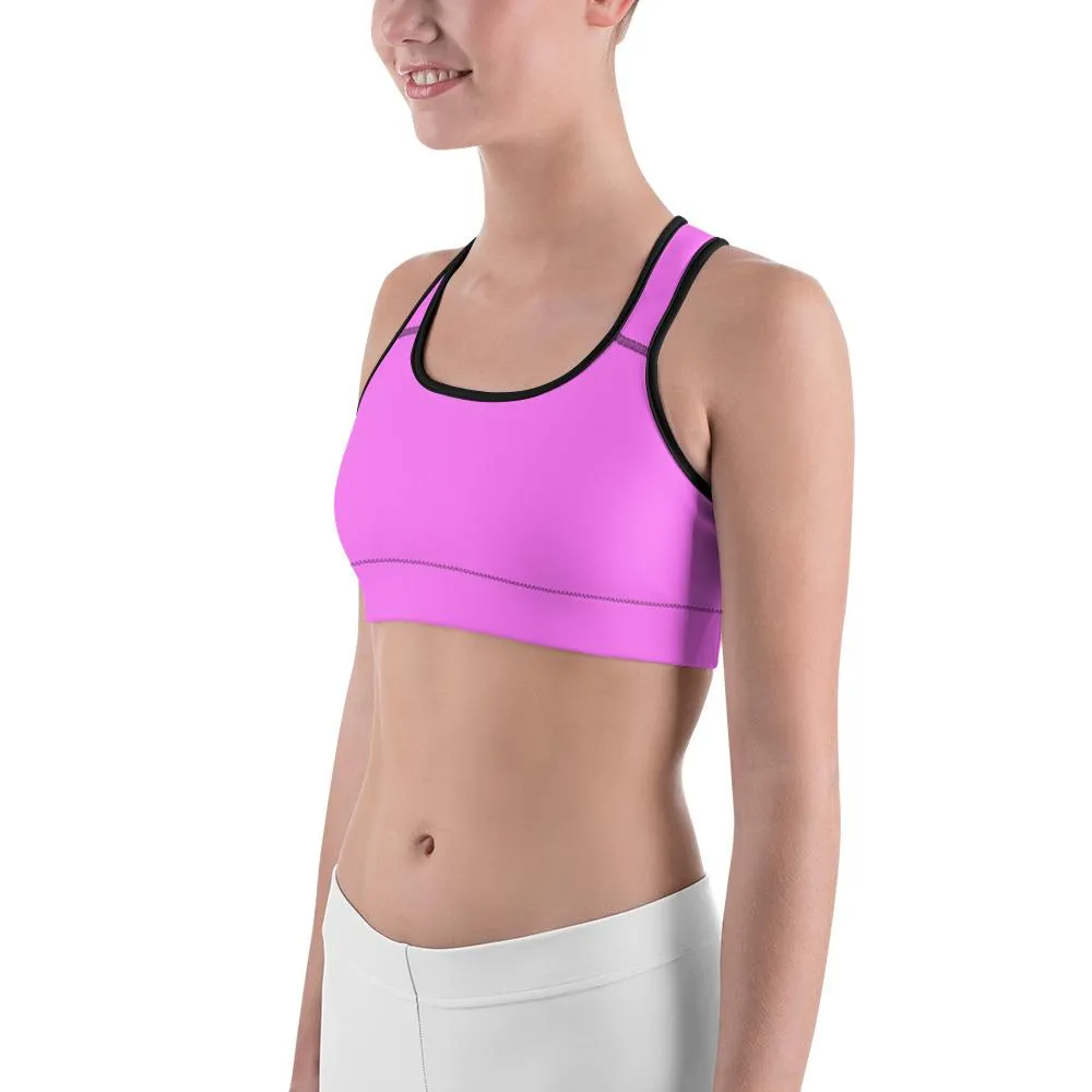 Solid Baby Pink Sports Bra