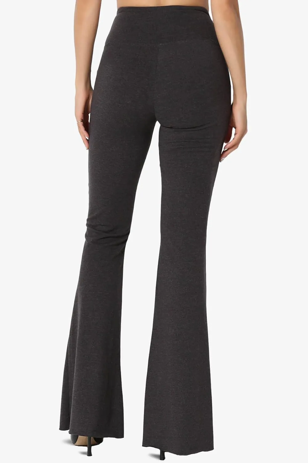 TheMogan High Waist Stretch Cotton Jersey Full Ankle Leggings Skinny Yoga Pants