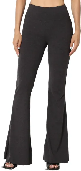 TheMogan High Waist Stretch Cotton Jersey Full Ankle Leggings Skinny Yoga Pants