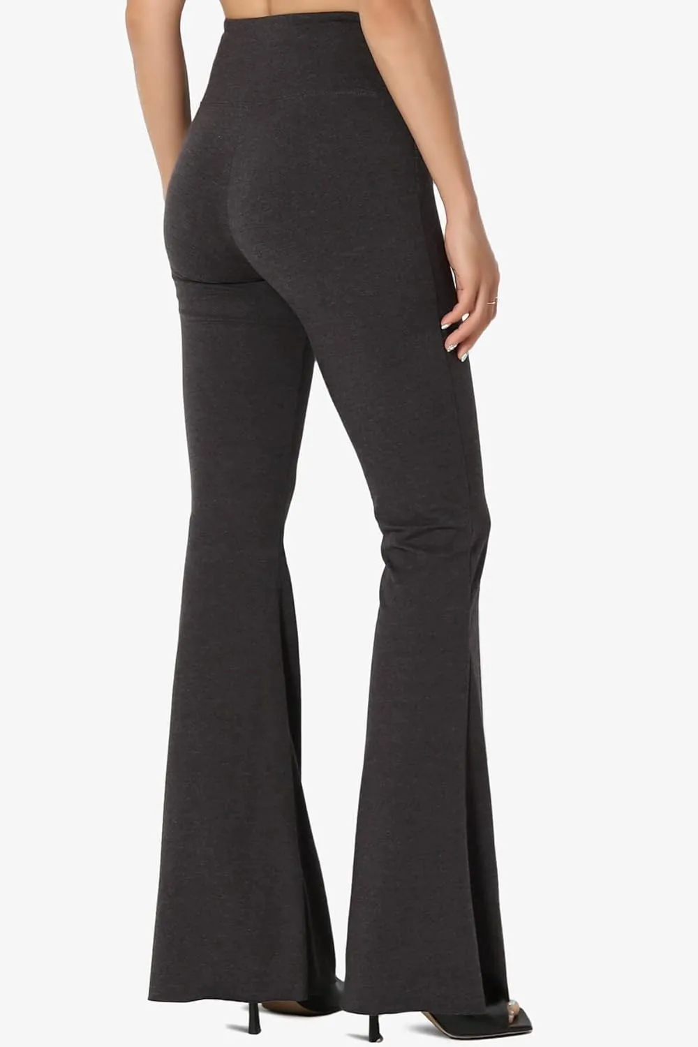TheMogan High Waist Stretch Cotton Jersey Full Ankle Leggings Skinny Yoga Pants